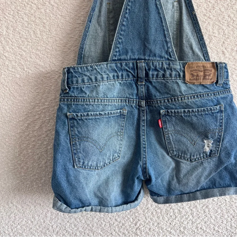 Levi’s Kids Girls Blue Denim Shortalls Overalls 100% Cotton‎ Size 10 Regular